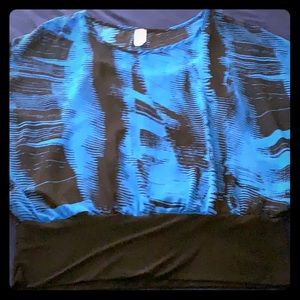Black & Blue Blouse
